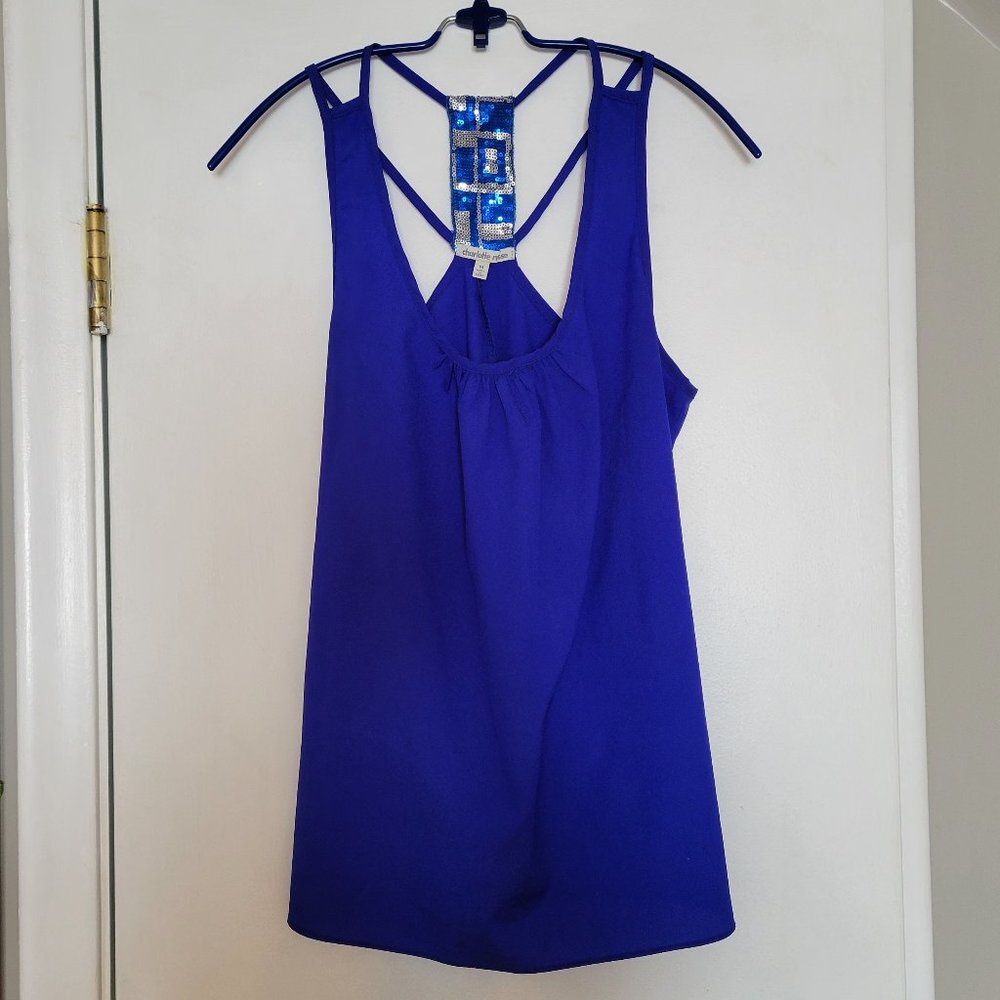 Charlotte Russe Sequin Racerback Tank